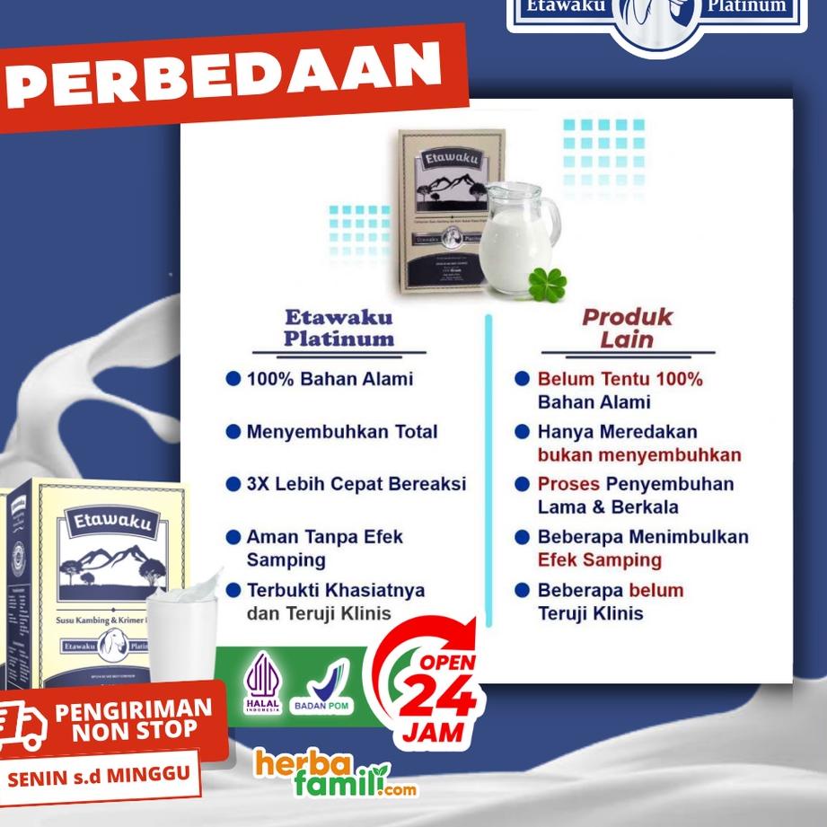 

ル ETAWAKU PLATINUM 100% ORIGINAL | Susu Kambing Ori Official Store Asli Ampuh Atasi Nyeri Sendi Dan Sesak Nafas Etawaku Platinum Etawakuplatinum Miliki