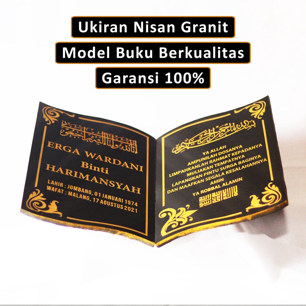 Prasasti Batu Nisan Buku Makam Granit Berkualitas