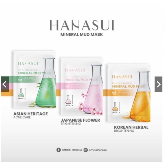 HANASUI Naturgo Lightening Peel Off Face Mask 10g Black Gold Anti Aging Masker Hitam Komedo Masker Wajah Mineral Mud Mask