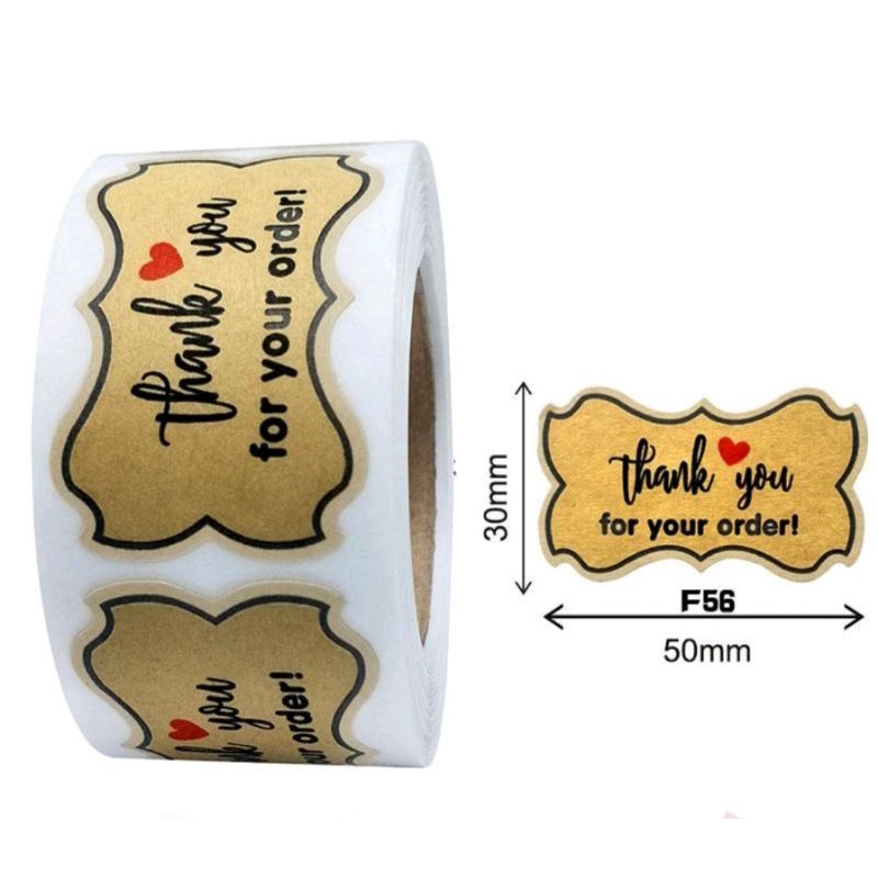 

1pcs sticker thank you label makanan