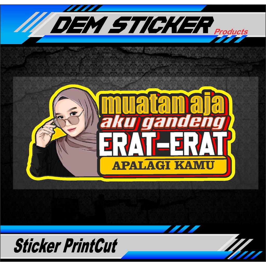Stiker Printing kata - kata hologram kata-kata lucu kata-kata bijak kata-kata keren