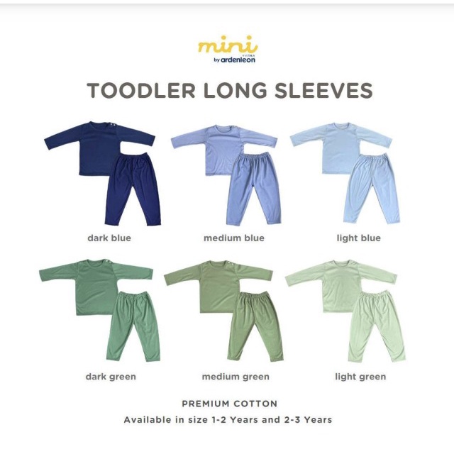 Ardenleon MINI Series Toddler Long Sleeves | Green &amp; Blue