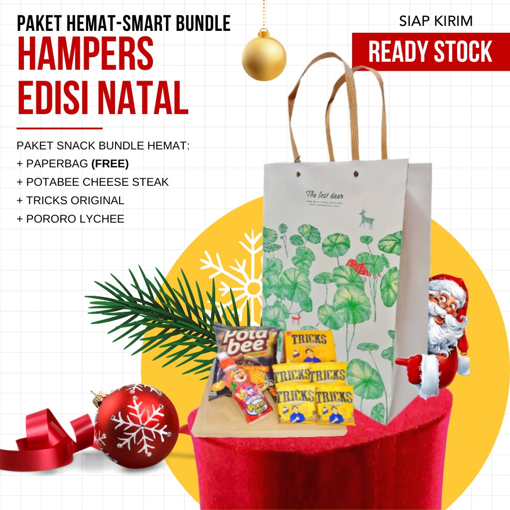 HAMPERS NATAL - Potabee (1x) +Tricks Original (1x) + Pororo Lychee (1x)