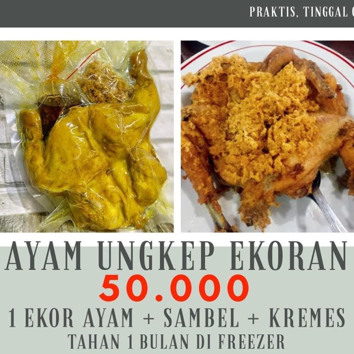 

Ayam Ungkep Ekoran Frozen Tinggal Goreng Tx0101