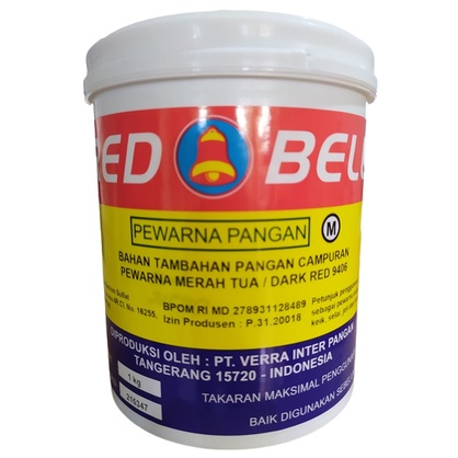 

Red Bell Pewarna Bubuk Dark Red 9406, 1 Kg