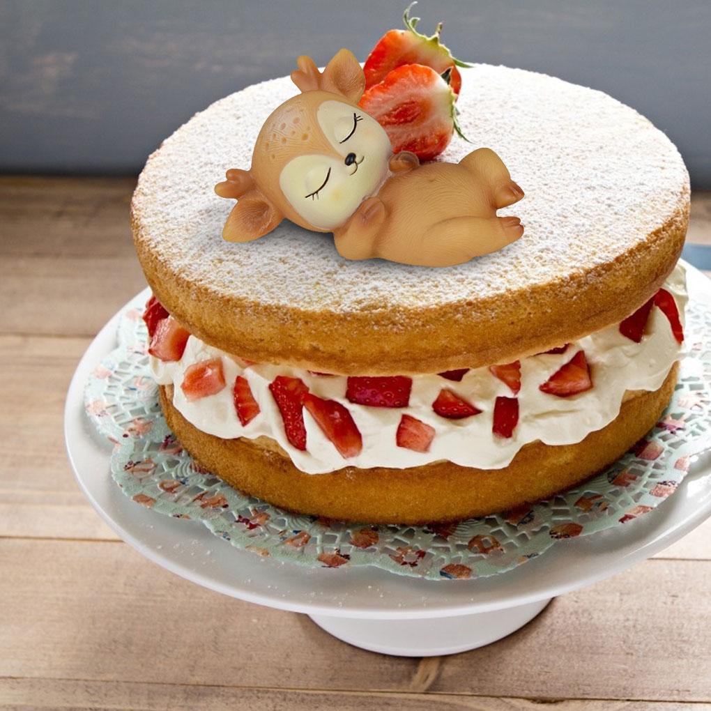 Cute Elk Cake Decor Cetakan Kue Silikon Kartun Animal Decor