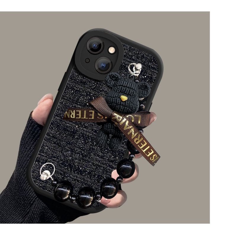 IPHONE Casing Ponsel Desain Gambar Beruang Anyaman Dua Warna Cocok Dengan Iphone12 13 14 11 Pro Max X Xs Max Xr Fgdhb