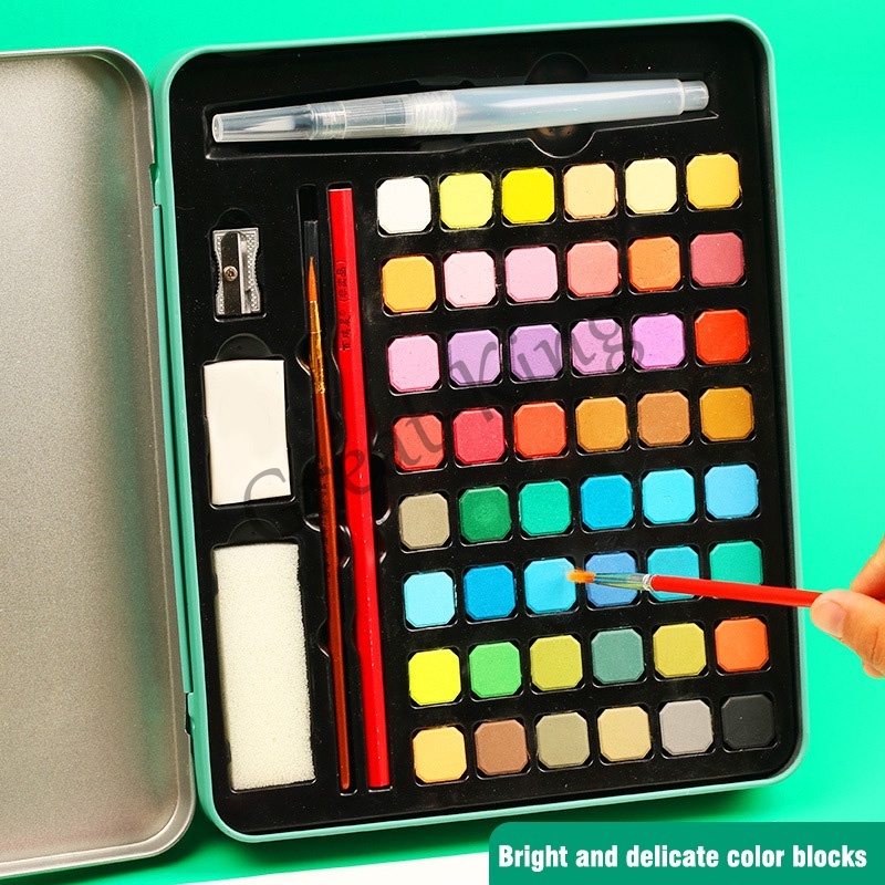 

MilL 36/48 Cat Air Watercolor Set - Set Alat Cat Air (Termasuk Kuas Dan Kertas Gambar)