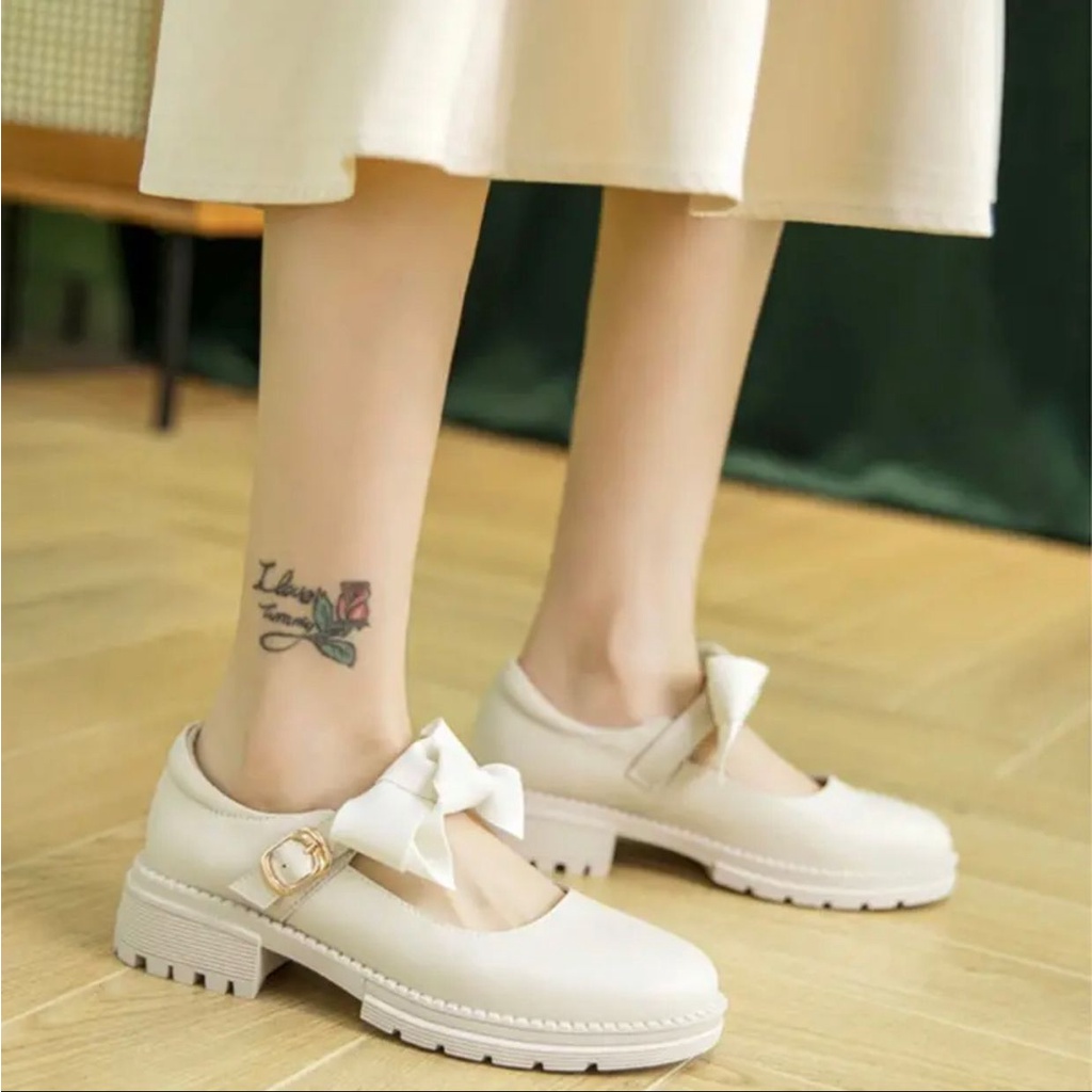 [DF FOOTWEAR] Sepatu Docmart / Sepatu Loafers Wanita / Sepatu Wanita Mary Janes Import Premium Quality DF 633