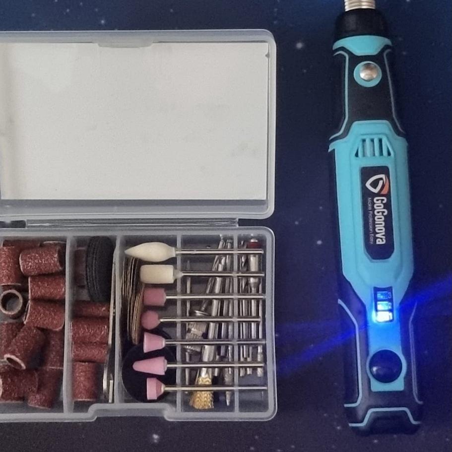 Terlaris 【Garansi 2 Tahun】Hyderson Bor Mini Grinder Set 4V Mini Drill 3 Kecepatan 72 Aksesoris Alat 