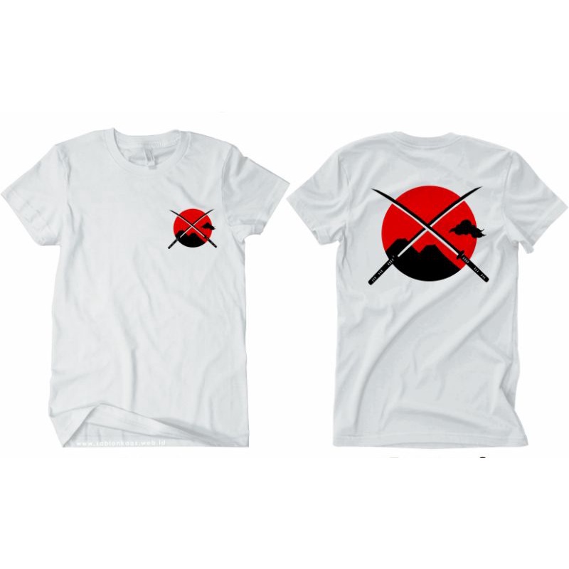 Kaos Jepang Distro Kaos Samurai Pedang Ronin Kaos Unisex