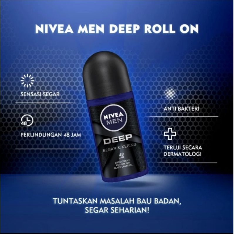 Nivea Men Deodorant DEEP Roll On 50ml