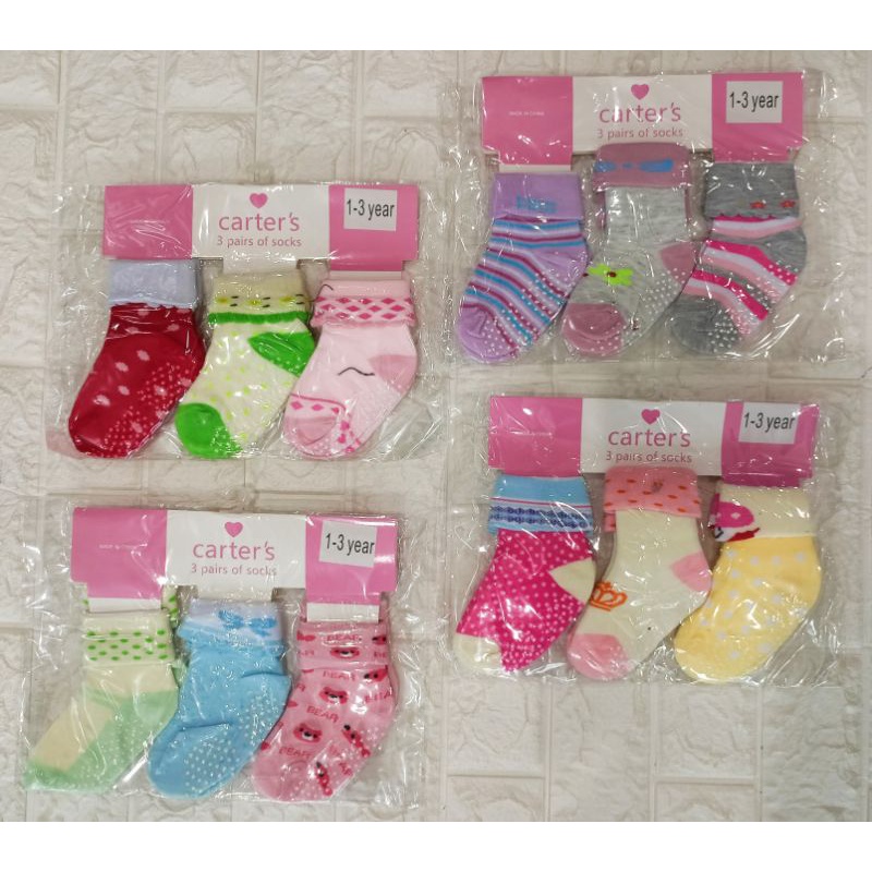 KAOS KAKI BAYI CARTER 0-12 BULAN/1-3 TAHUN (3 PCS)