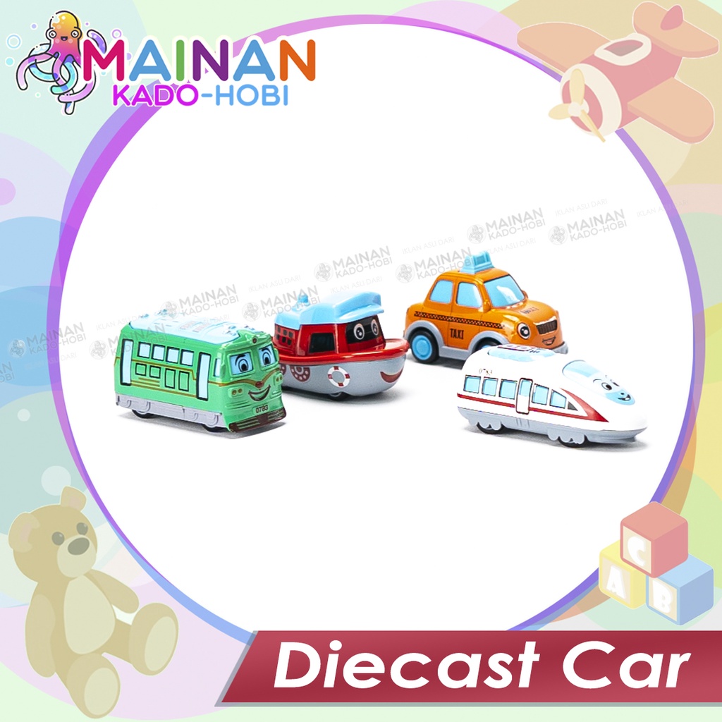 MAINAN ANAK PULLBACK MINIATUR DIECAST MOBIL TRANSPORTASI METAL CAR