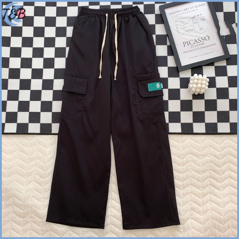 Celana Kargo Multi-Saku Longgar celna cargo pria panjang Cargo pants jumbo celana casual pria korean style premium cargo pants celana cargo hitam