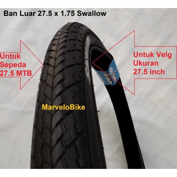 Ban Luar Sepeda 27.5 X 1.75 Swallow Ban Luar Swallow 27.5 X 1.75