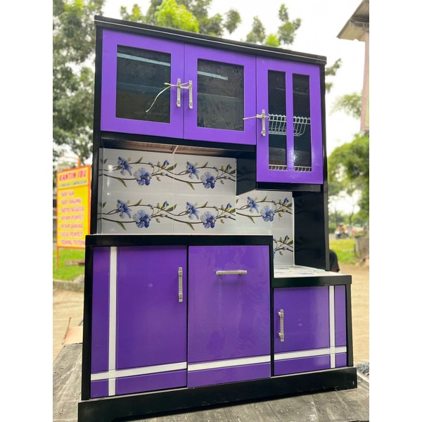 rak piring 3 pintu/ lemari sayur