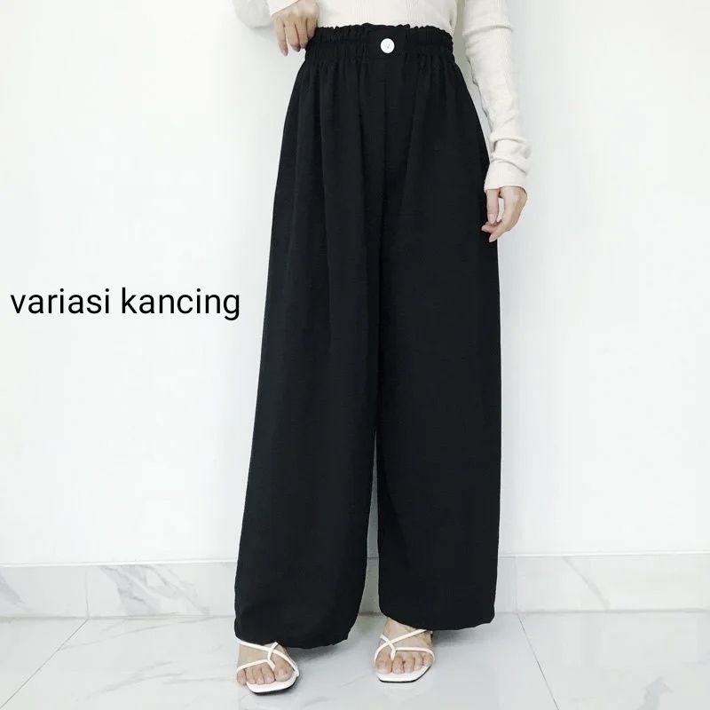 Celana wanita kulot highwaist crinkle pk