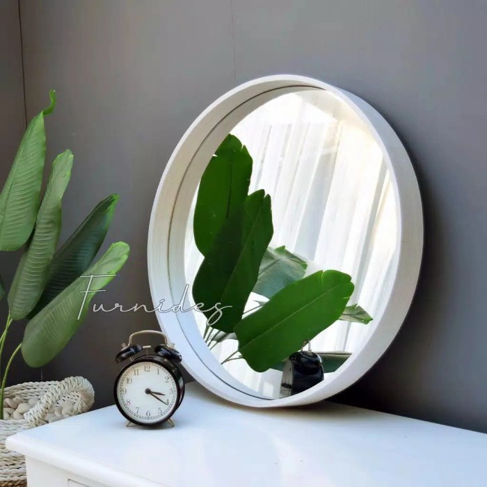 CERMIN BULAT DIAMETER 60CM PLYWOOD