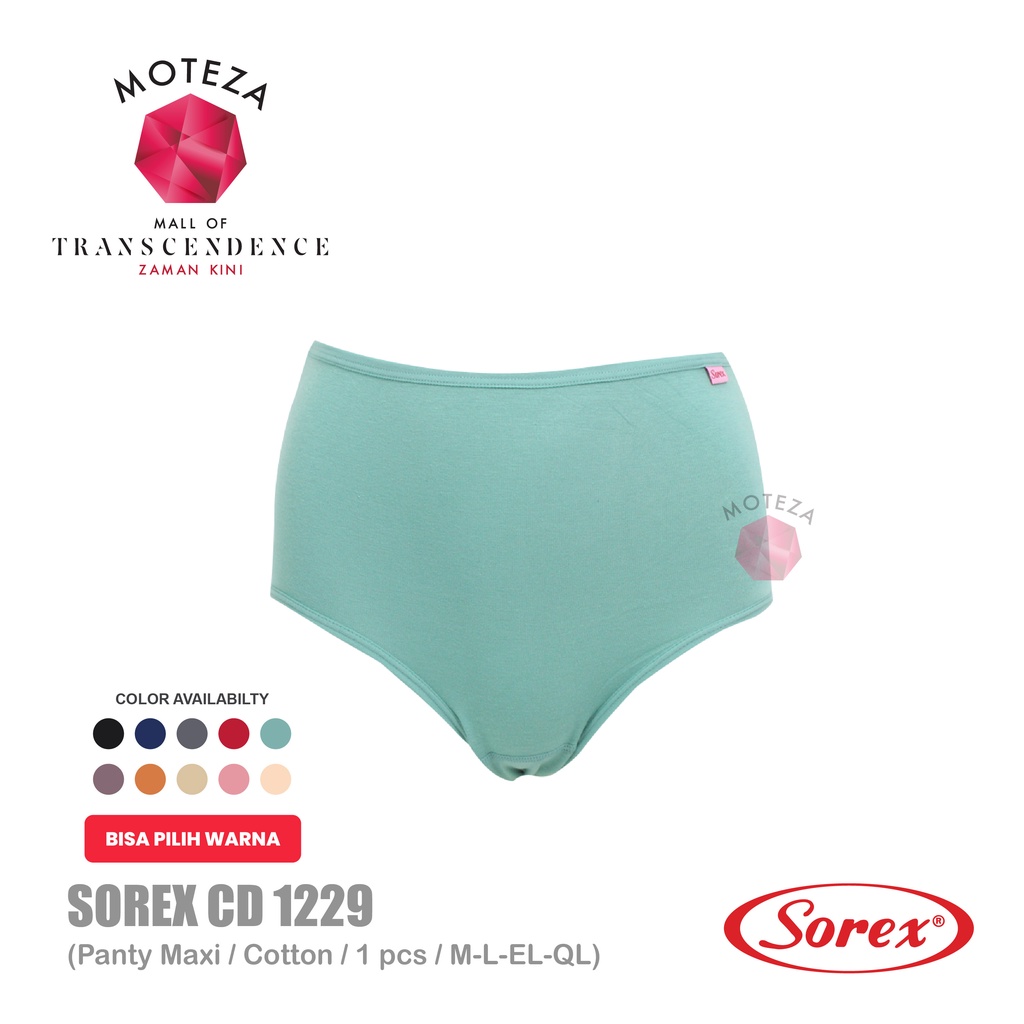 BISA PILIH WARNA Sorex Celana Dalam Wanita - CD 1229 - Maxi Panty - Katun Soft &amp; Comfort - L - EQL