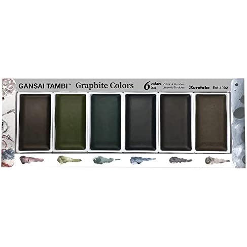 

Kuretake GANSAI TAMBI Graphite Colors 6 color set