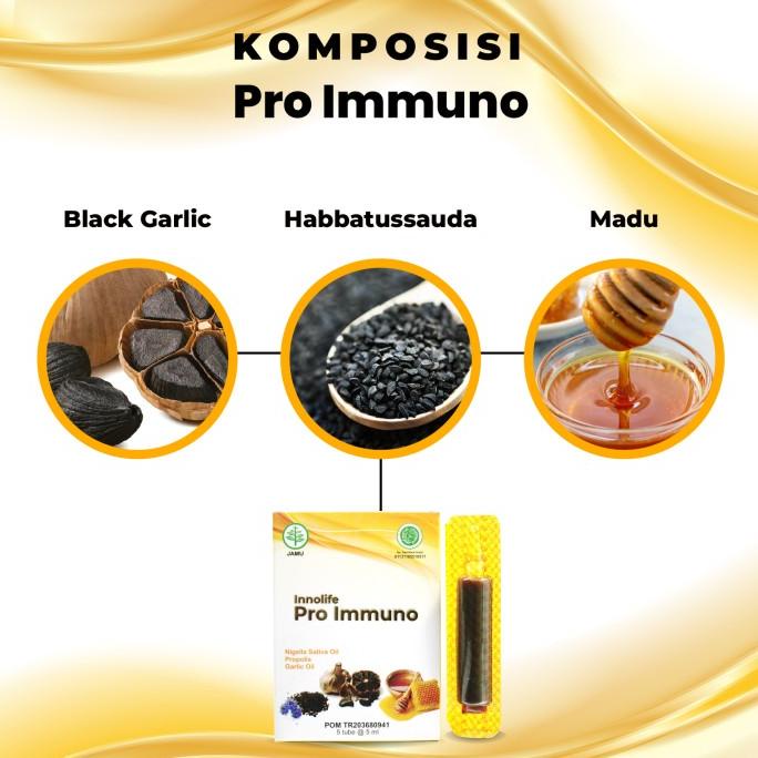 PRO IMMUNO Innolife Obat Herbal Terapi Kolesterol Hipertensi Diabetes Asam Urat Isi 20 Tube Original