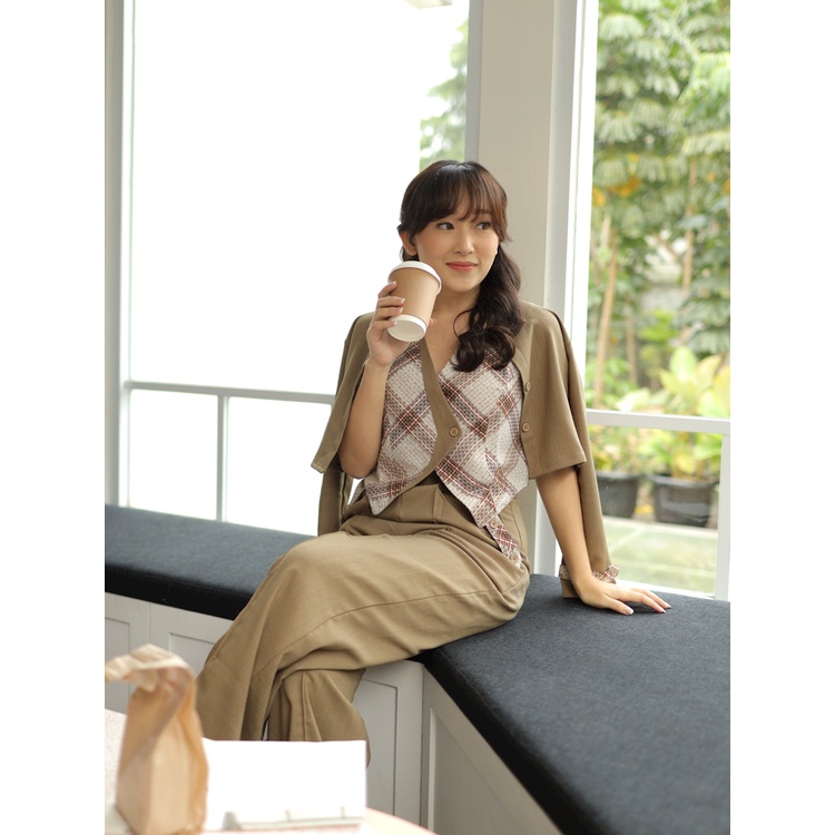 Kadaka x Kyranayda T-0496 Crop Vest Plaid - V60 Vest