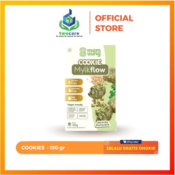 Mom Uung Cookie Mylkflow Classic / Kukis Sehat Pelancar Asi / Vegan Friendly / Cookie Choco &amp; Matcha