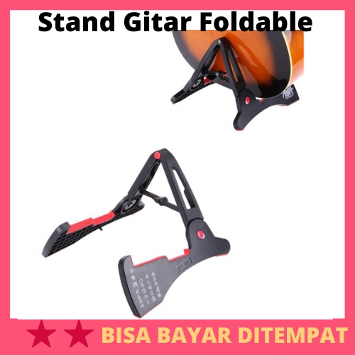 Stand Gitar Foldable / Stand Holder Tripod Penyangga Tempat Rak Gitar Guitar Ukulele Biola Bass Dudu