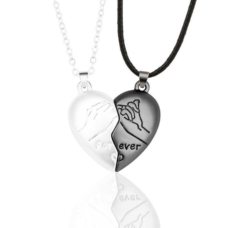 Kait Cinta Hati Magnet Pasangan Kalung Untuk Pecinta Bergandengan Tangan Hati Liontin Kalung Selamanya Perhiasan Persahabatan Hadiah