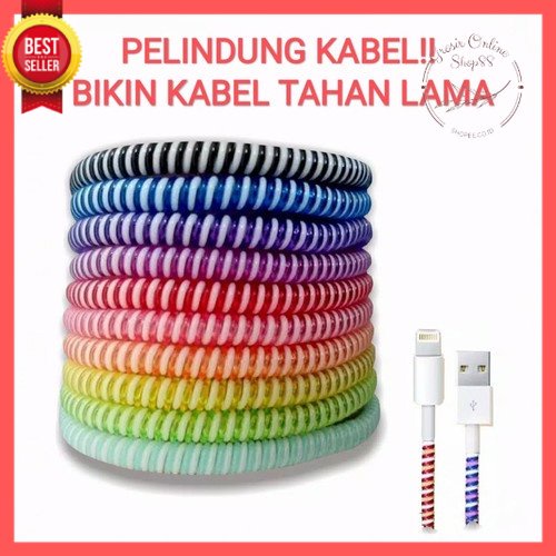 GOS -I213- Pelindung Kabel Spiral - Pelindung Kabel Charger Headset Spiral - Pelindung Kabel Data