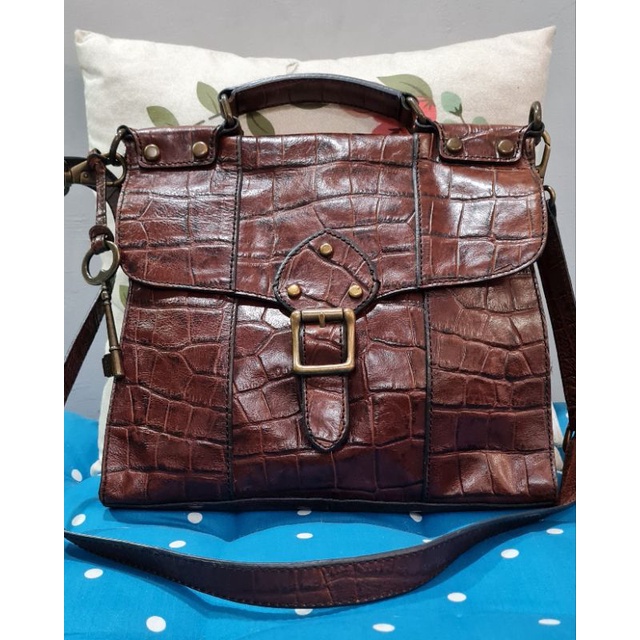 tas vrv top handle croco espresso