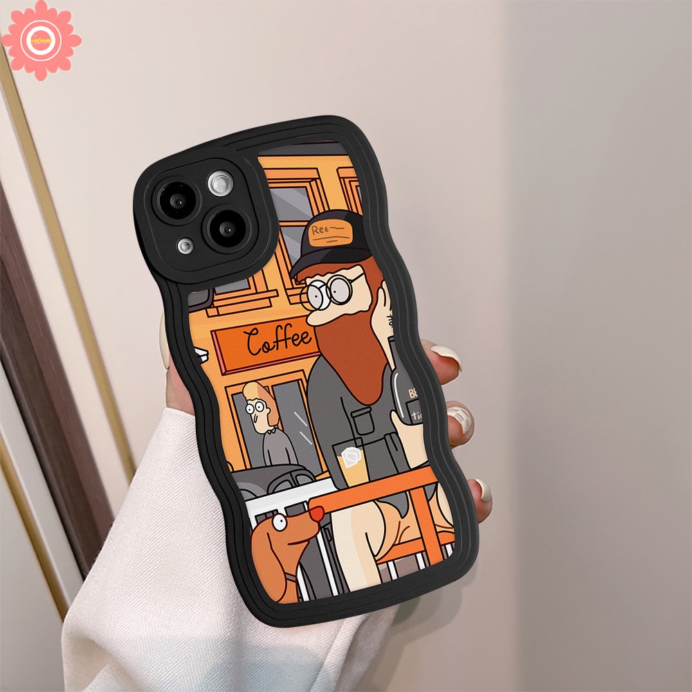 IPHONE Kompatibel Untuk Iphone7Plus11 13 12 14 Pro Max6 6s 8 14Plus XR X XS Max SE 2020couple Soft Case Fashion Retro Art Ilustrasi Tepi Bergelombang Soft TPU Cover