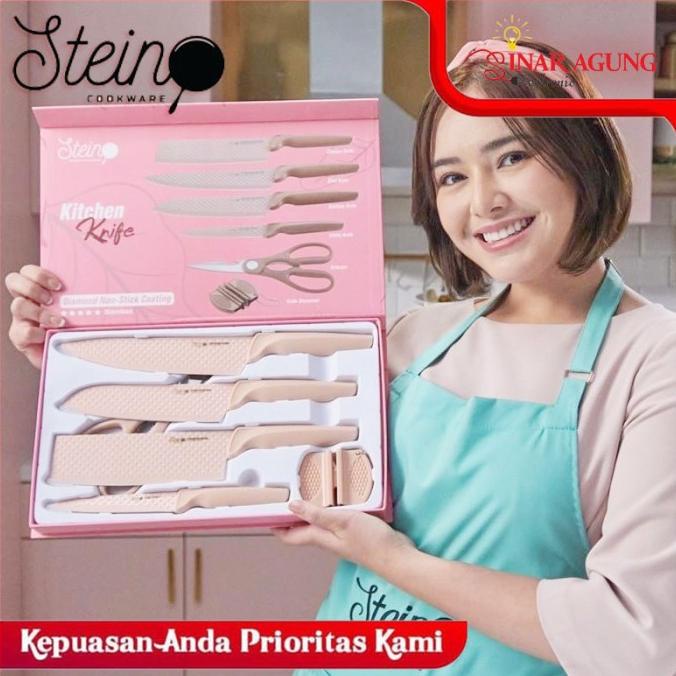 STEIN COOKWARE KITCHEN KNIFE SET DIAMOND NON-STICK COATING - ORIGINAL