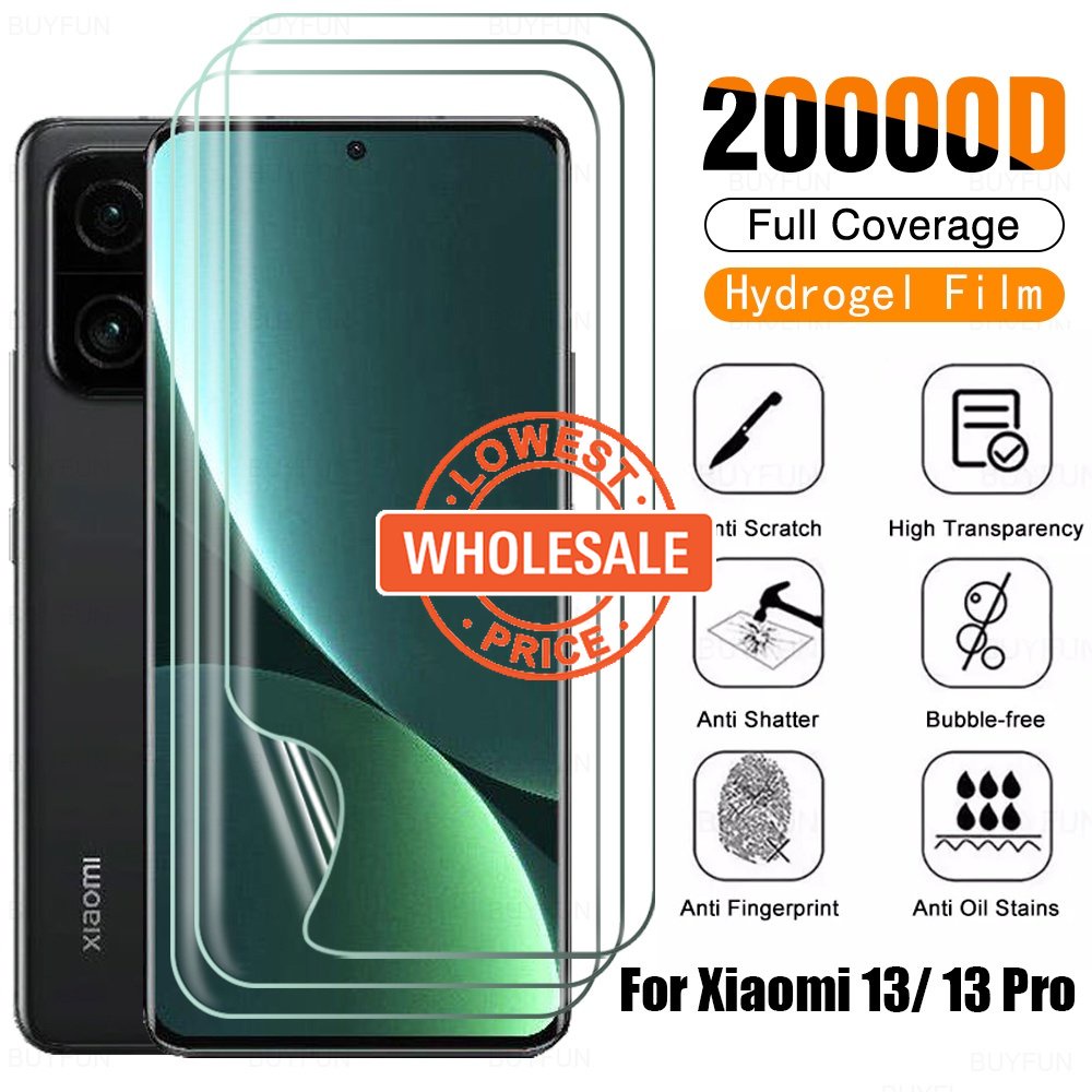 XIAOMI MI [Harga Grosir] HD Clear Soft TPU Hydrogel Film Pelindung Layar Anti Gores Cakupan Penuh Film Pelindung Untuk Xiaomi Mi13 13 Pro