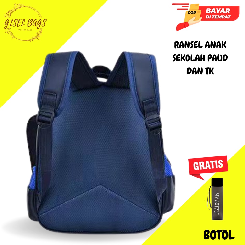 12.12 Tas BackPack Ransel Sekolah TK Atau PG Karakter Anak Laki Laki Motif 3D Body Timbul - 2023