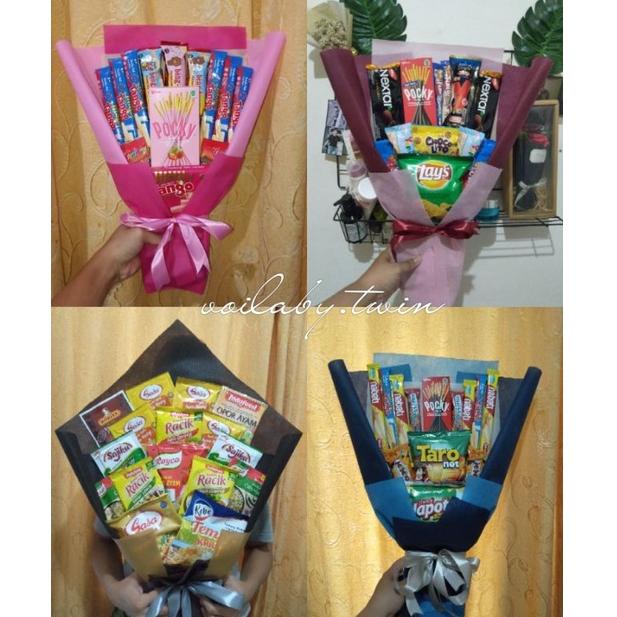 

☺_☻ [1 HARI JADI] snack bouquet / snack bucket / snack bouquet sehari jadi / bucket snack sehari jadi