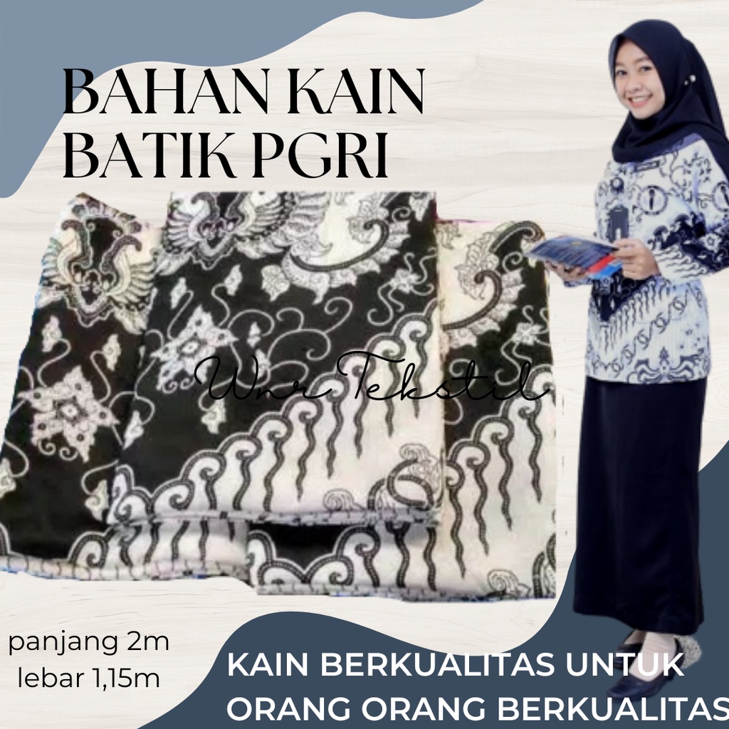 Bahan kain katun batik PGRI