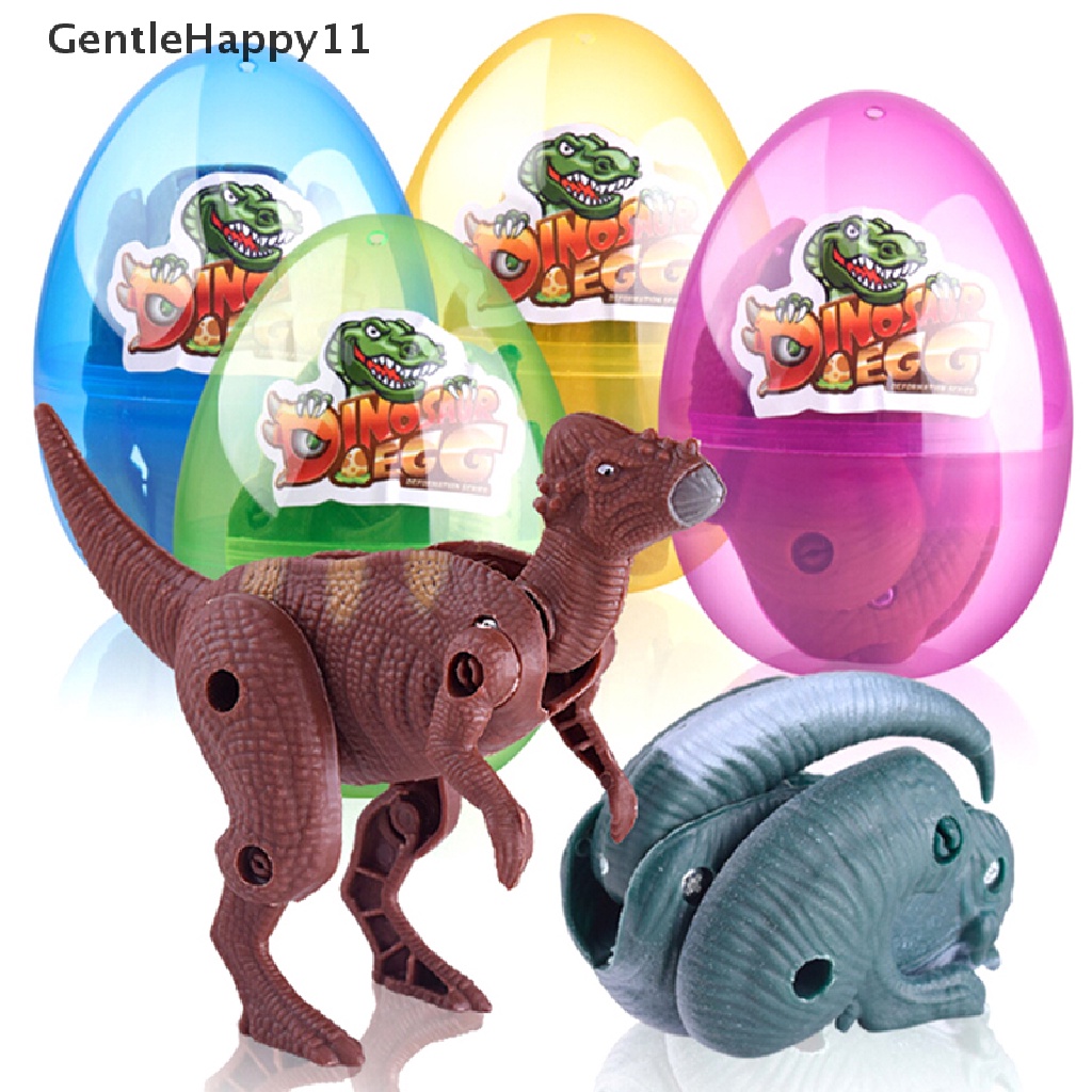 GentleHappy Easter surprise eggs dinosaur toy model deformed dinosaurs egg id