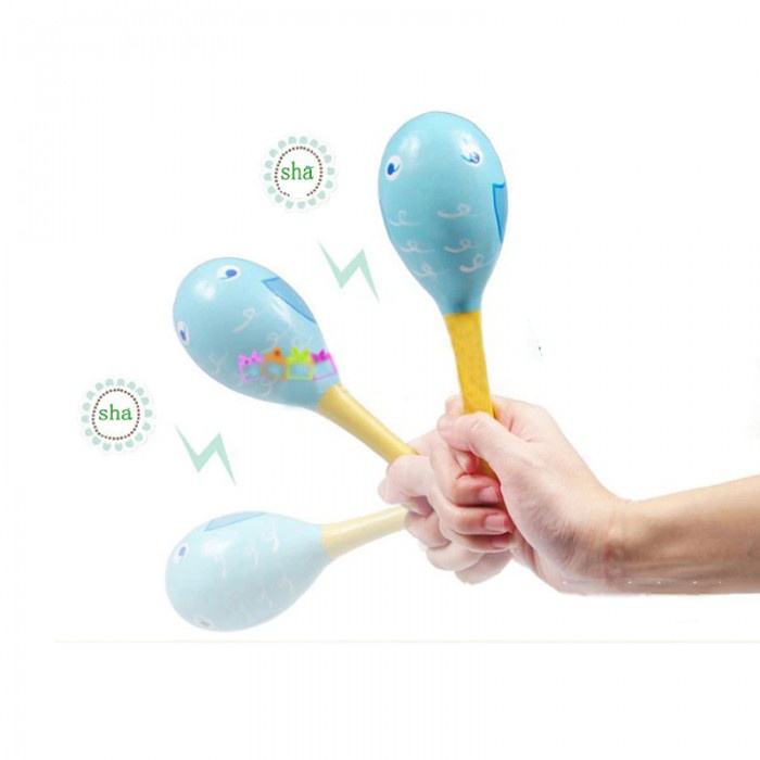 MAINAN MUSIK BAYI MARACAS BABY STIK KERINCINGAN RATTLE MARAKAS KAYU WOODEN TOYS RATTLE STICK