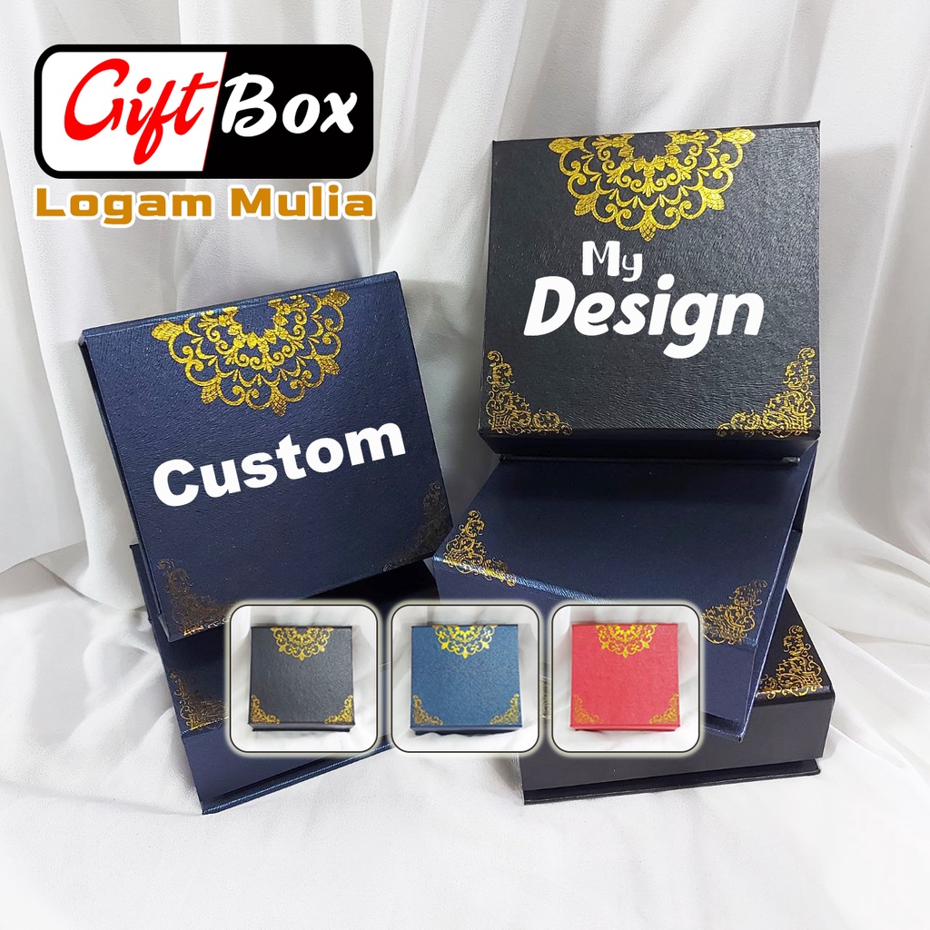 

Gift Box CUSTOM Sticker Tema Kotak Kado Emas Minigold Antam - Souvenir Hadiah Logam Mulia