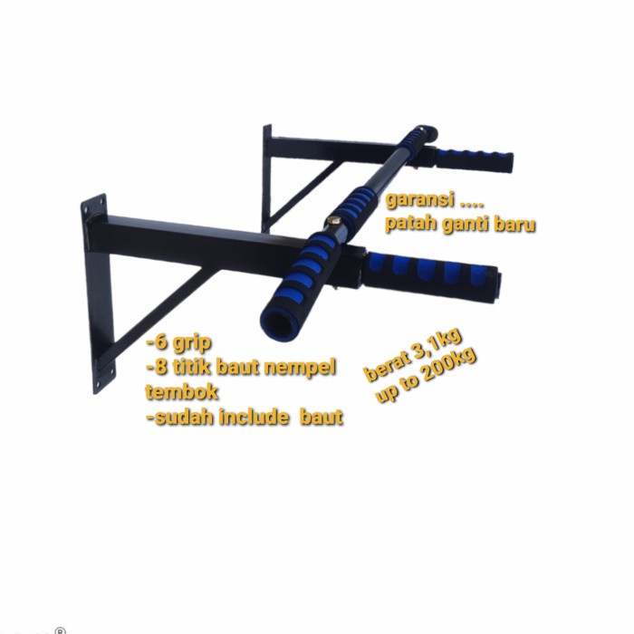 Pull Up Pull Up Bar Tebal/Iron Gym/Wall Mounting/Alat Fitnes/Besi Pull Up/