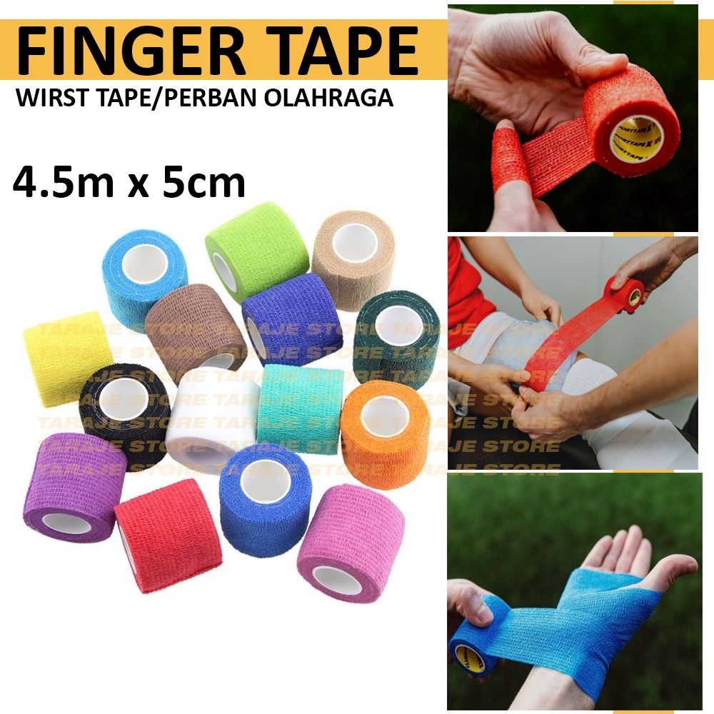 FINGER TAPE WRIST TAPE PERBAN JARI TAPE OLAHRAGA SEPAK BOLA FUTSAL KIPER BOXING TINJU