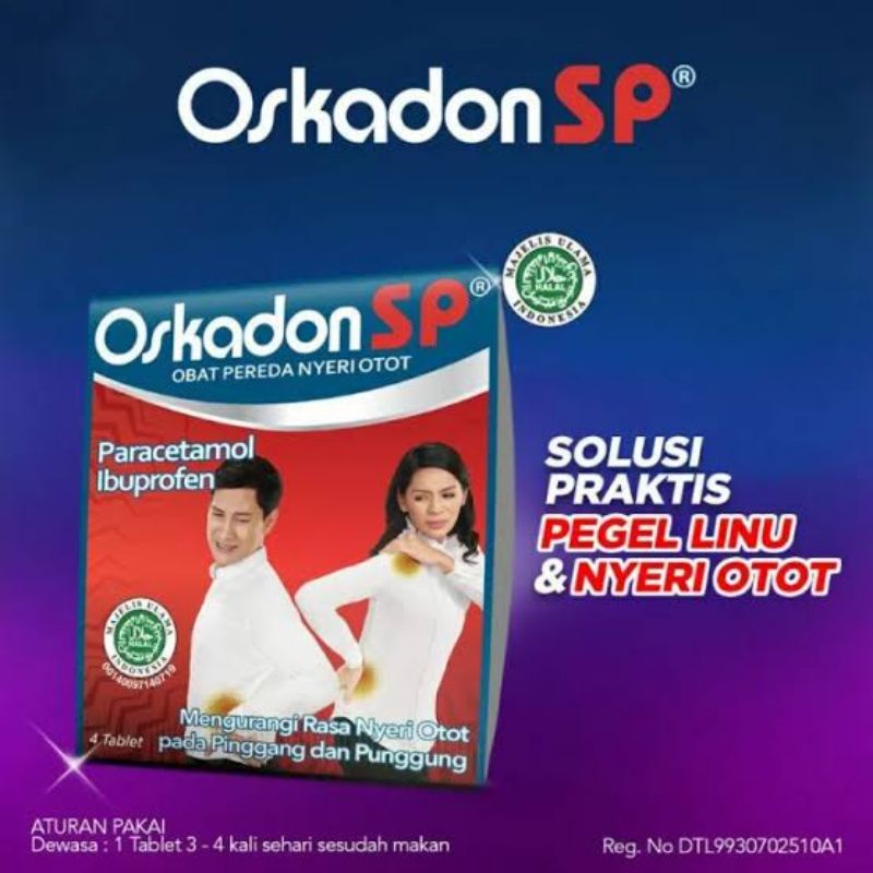 Oskadon Sp Strip - Obat Nyeri, Sakit Kepala, Sendi, Otot Ampuh sakit pinggang