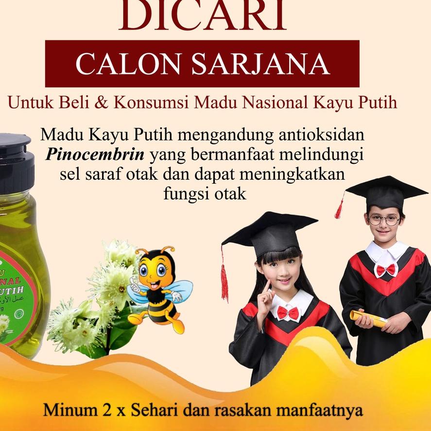 

RT4♠ Madu Nasional Kayu Putih Cajuput 250gr 3 Botol FRESHH
