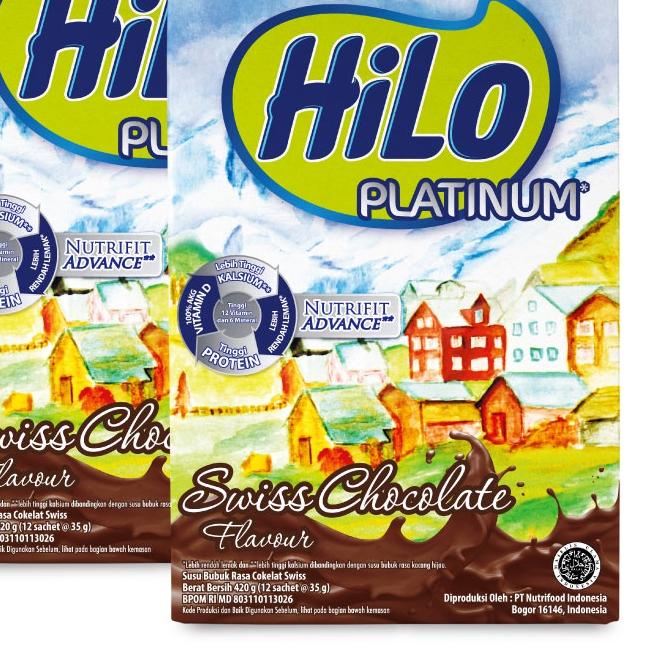 

Pasti Laris ♚ Twin Pack - HiLo Platinum Swiss Chocolate 420 gram - Susu Tinggi Kalsium.