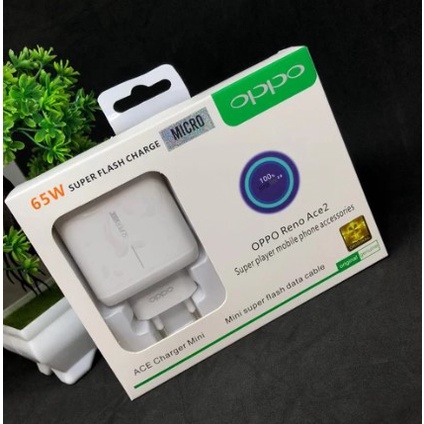 Charger Oppo Reno Ace 2 65W SuperVooc Casan Oppo Micro Usb / Type C Travel Charger