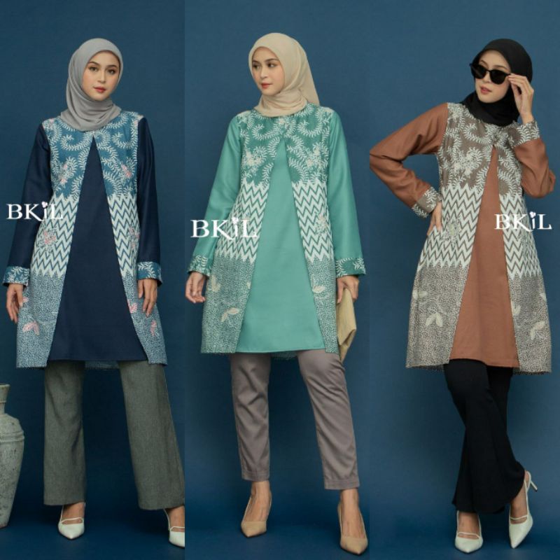 BAJU BATIK WANITA MODERN 2023 M,L,XL,XXL JUMBO  asli PEKALONGAN