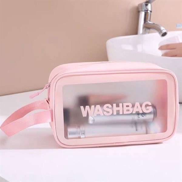 Tas Kosmetik Transparant WASHBAG Pouch Travel Make Up Bag Organizer Dompet Kosmetik Toiletry Waterproof Pouch Kosmetik Transparant Travel