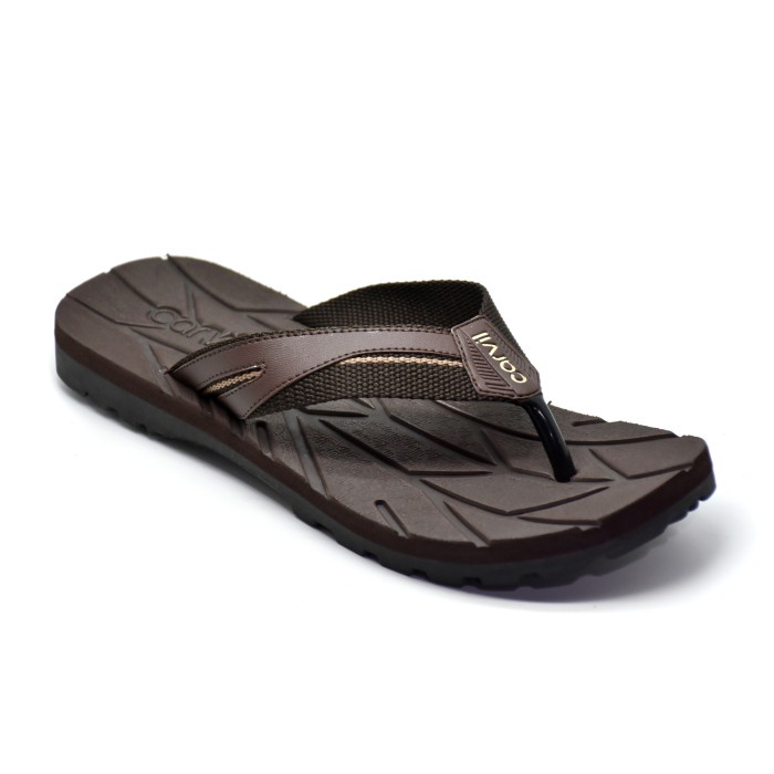 Carvil Gathara M Brown Beige Sandal Jepit Casual Pria_A11